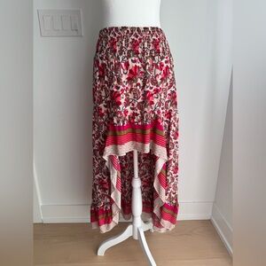 BTFBM Boho Floral print High Low Maxi Skirt Women’s Size Medium NEW